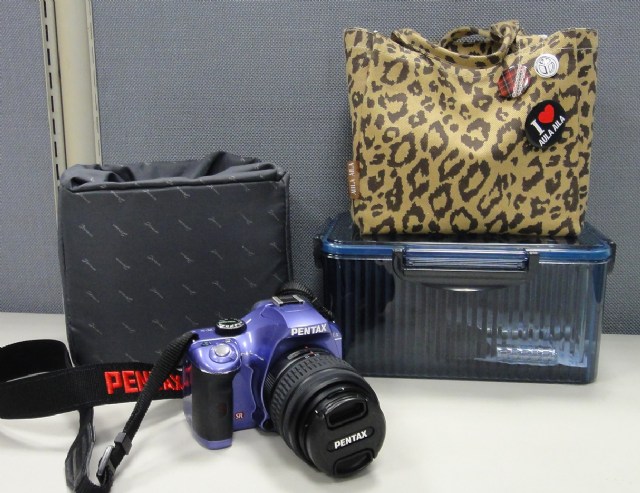 相機內袋大改造 變身時尚女用單眼豹紋相機袋 紫 Pentax K-X