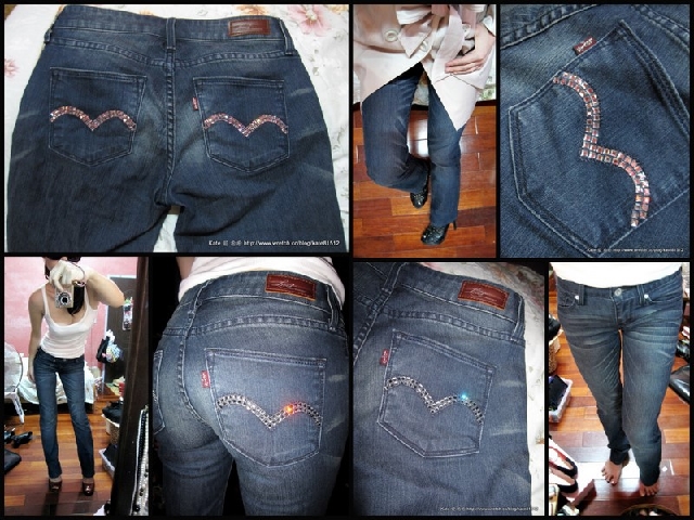 Levi’s® Curve ID - DEMI CURVE閃亮晶鑽款直筒褲