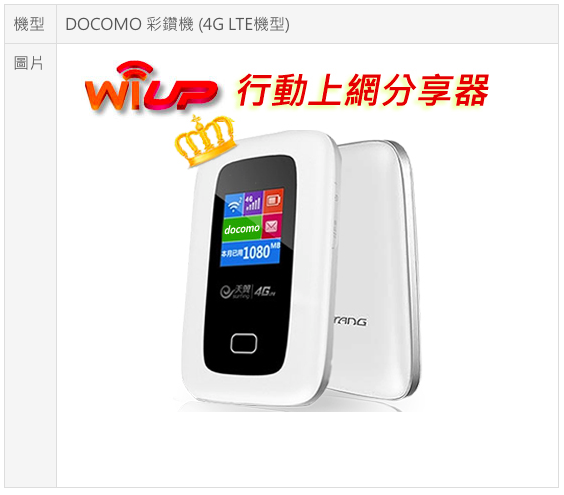 【2015東京✈旅遊資訊】 Wi-Up 4G LTE 行動上網WIFI分享器DOCOMO彩鑽機推薦!!(2015東京自由行)