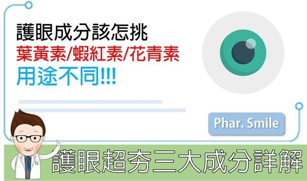 護眼超夯三大成分詳解