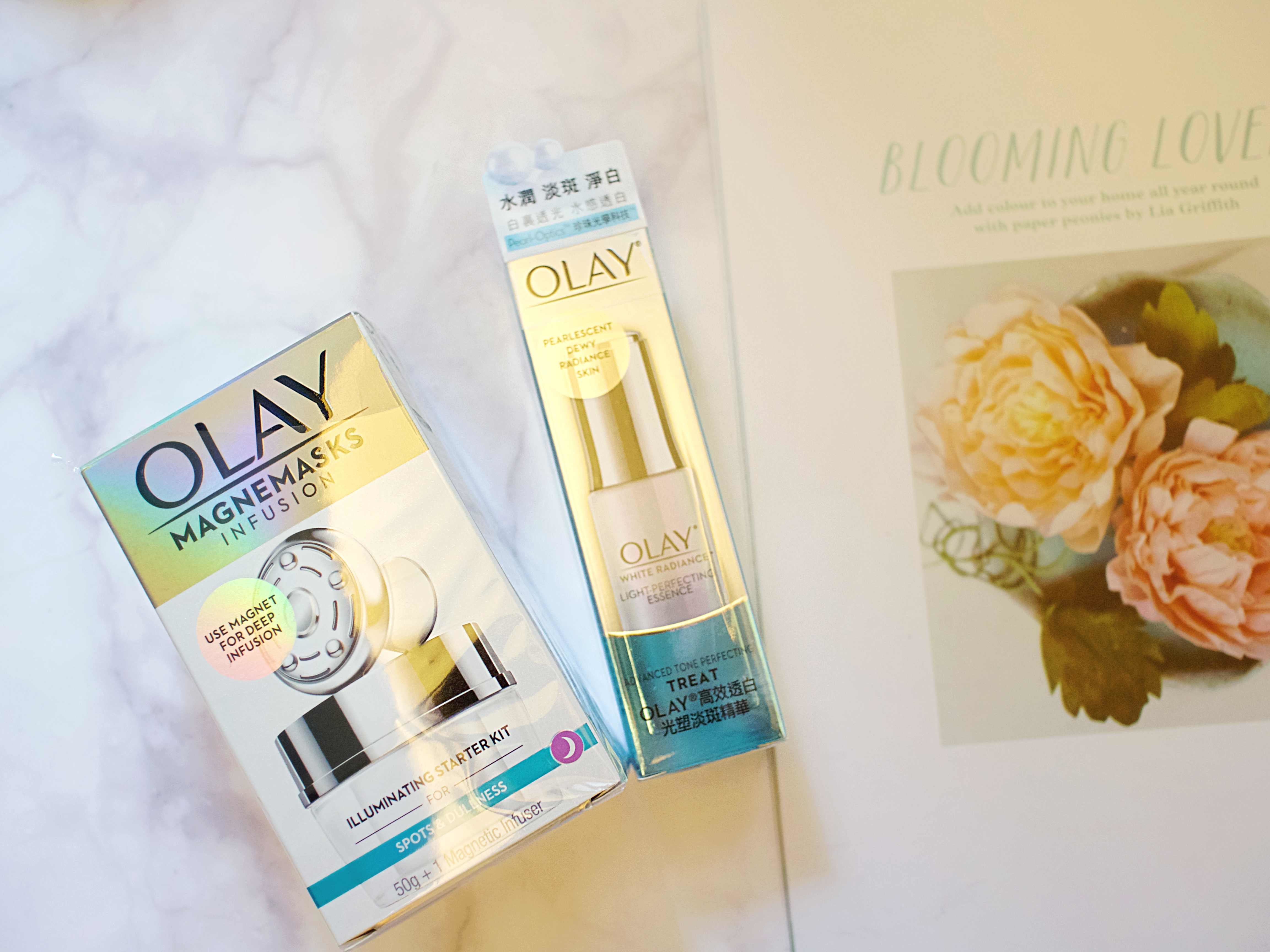 【保養】開架保養聖品 OLAY微磁導入透白面膜&光塑淡斑精華產品