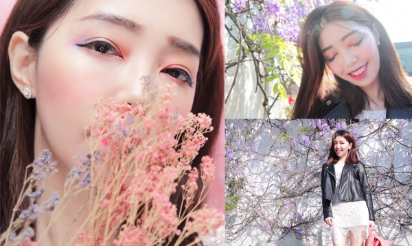 【妝容】Spring春天感高彩度金屬獨角獸系光澤眼妝-3CE/J. Cat Beauty彩妝