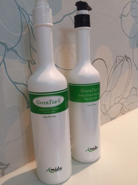 【洗護髮推薦】AMIDA蜜拉 綠茶控油洗髮精.綠茶控油護髮素~油頭退散!!