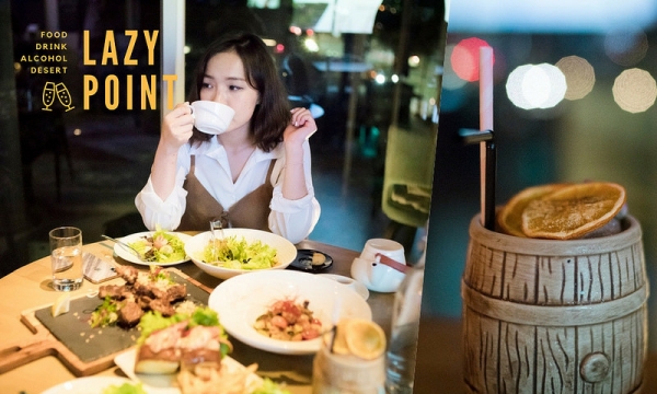 台北餐酒館酒吧|內湖Lazypoint | 浪漫約會餐廳。空中頂樓酒吧