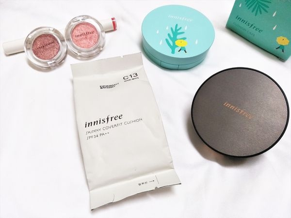 innisfree 金屬氣墊粉餅殼 & Skinny cover fit cushion & 眼影唇彩