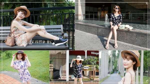 【156小隻女的平價穿搭分享】8月份主題:兼具√可愛√浪漫√優雅風格的碎花連身褲裙 夏日陽光女孩必看!!!