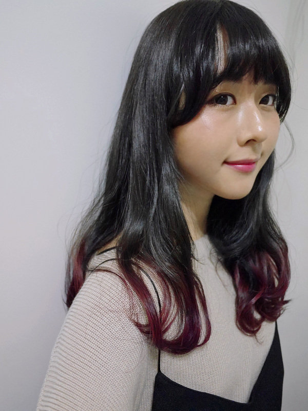 Happyhair埔墘店Aisa 讓髮尾染上秋冬的紫紅色吧 ♥ I'm Li Shuo