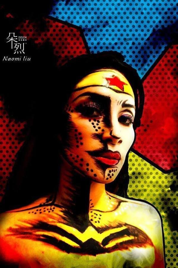 Day 1 {女超人~普普風} 紐約挑戰變臉31天Inspired by Wonder Woman Pop art