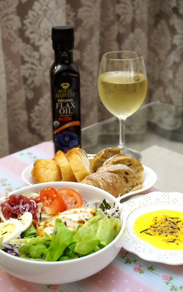 大餐過後來點好食又健康的輕食沙拉吧 教大家用有機冷壓亞麻籽油簡單做3道料理 Orangi 的游遊樂 Le