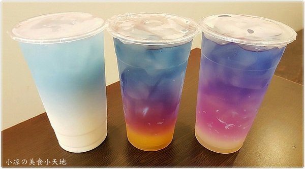 『彰化市』淇士葳咖啡║色彩魔術師!超手搖夢幻飲料~蝶豆花鮮奶茶、及百香檸檬蝶豆花茶,酸甜滋味透沁涼