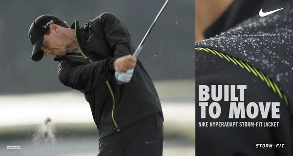 Nike Golf 2014年秋冬「Hyperadapt防風防潑水外套」再進化 場內場外都俐落有型