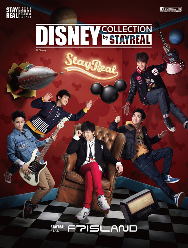STAYREAL迪士尼「秋冬魔幻變身系列商品」韓流代表樂團FTISLAND 詮釋迪士尼時尚魅力