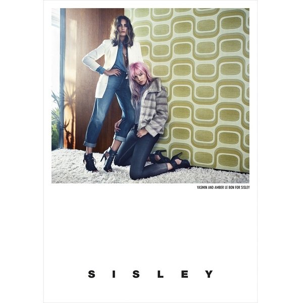 Sisley最新2016秋冬形象廣告,搶眼超模母女檔共同演繹搖滾時尚