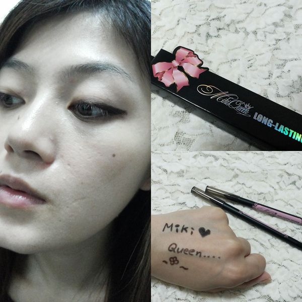 Q妮子///【邀稿】防水 抗暈~ Miki Queen 超防水抗暈眼線膠筆 ~不必擔心變熊貓眼 @@