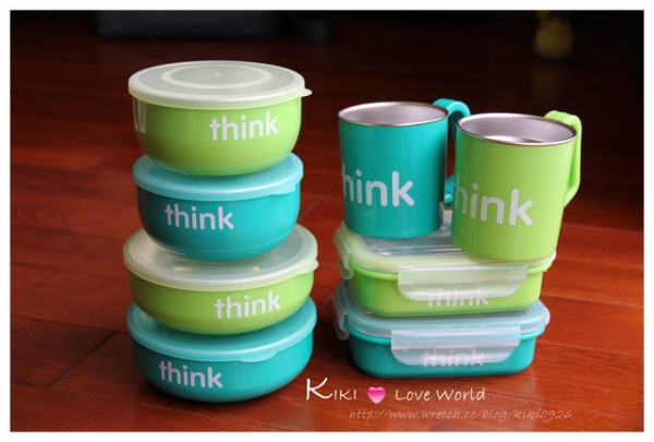 【現貨出清】美國thinkbaby不銹鋼餐碗組(森林綠.青蘋果.經典藍)