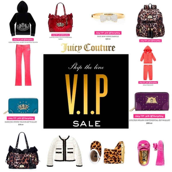 【開團】Juicy Couture VIP SALE再打七折 (免州稅/免境運/收單至9/23星期一中午)