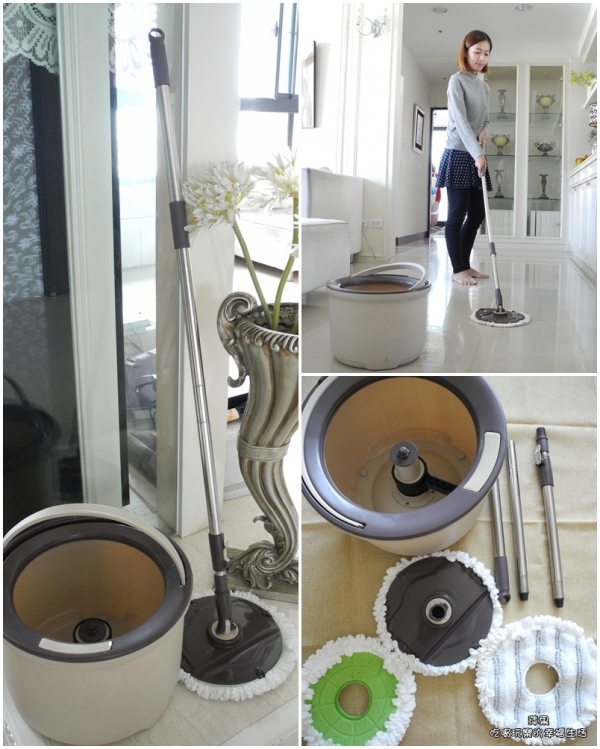 EasyMop易拖寶 洗脫合一高效型手壓式旋轉桶拖把組♥打掃工具再升級!!拖地無死角,拖把用具更乾淨!