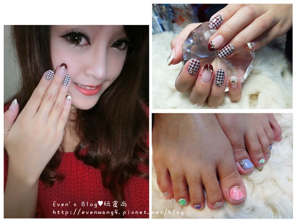 【指彩】冬季不敗酒紅千鳥+大理石足部光療分享-美甲樂夏朵Nail Le Château♥