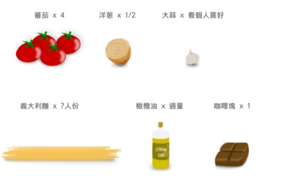 <在家煮>蕃茄咖哩義大利麵