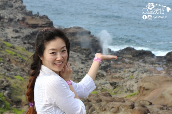 夏威夷茂宜島五天四夜自駕遊 旅遊書一致推薦的天然奇觀噴水孔Nakalele Blowhole