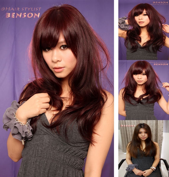 流行新髮色【秋冬最夯~黑櫻桃莓果色】~西門町髮型設計BENSON