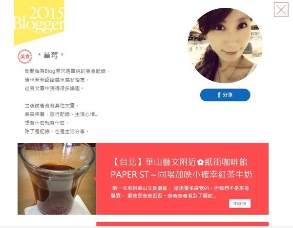 2015 FG部落客新人王入圍