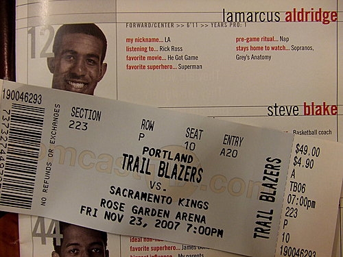 961123 NBA-Trail Blazers vs. Kings