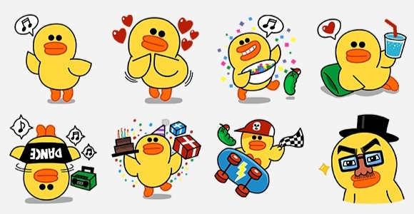 LINE CAMERA 可愛鴨鴨貼圖免費下載