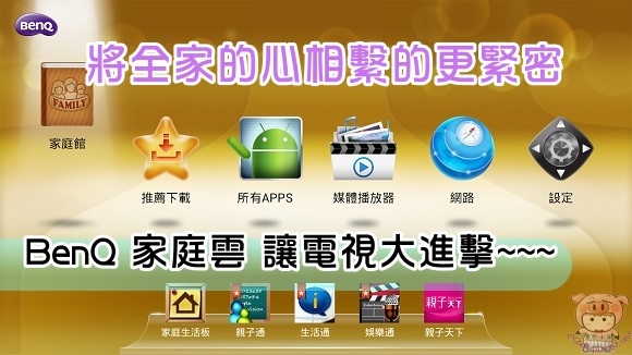將全家的心相繫的更緊密 BenQ 家庭雲 讓電視大進擊~~~