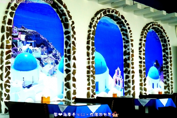 【桃園▍親子餐廳】白圍牆地中海景觀餐廳ღ浪漫的愛琴海氛圍,天氣好還能遠眺101大樓