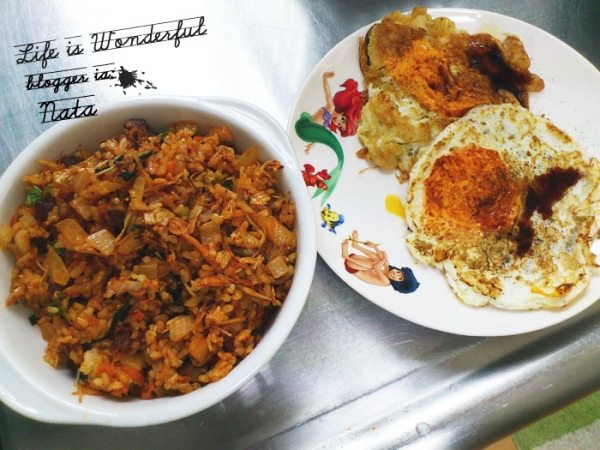 超簡單的韓式泡菜炒飯!