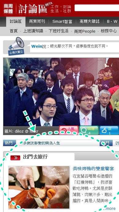 烤鴨吃到上首頁!Nata登商周討論區「出門去旅行」