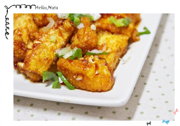 小資超美味簡單食譜:蒜味甜辣黃金豆腐